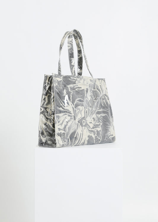 OLENA TOTE	 / BONE-BLACK