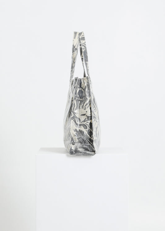 OLENA TOTE	 / BONE-BLACK