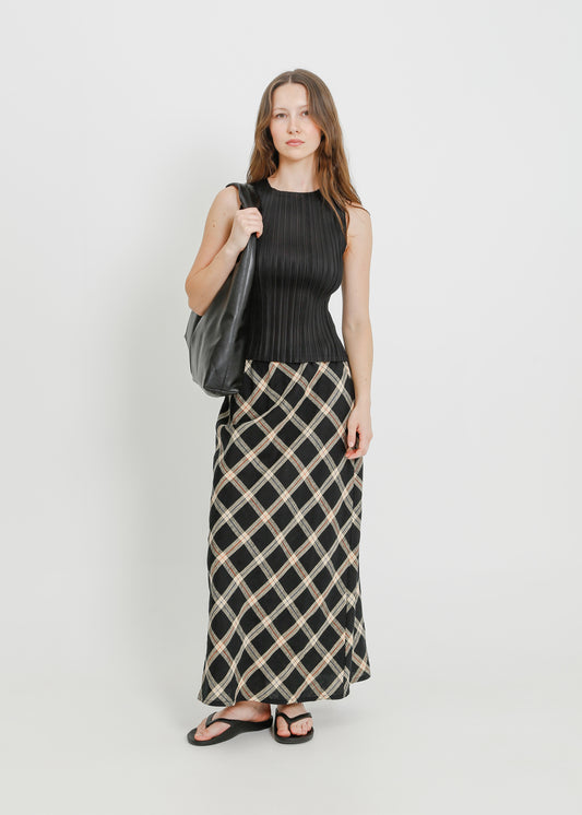 LORINE SKIRT / BLACK-MULTI