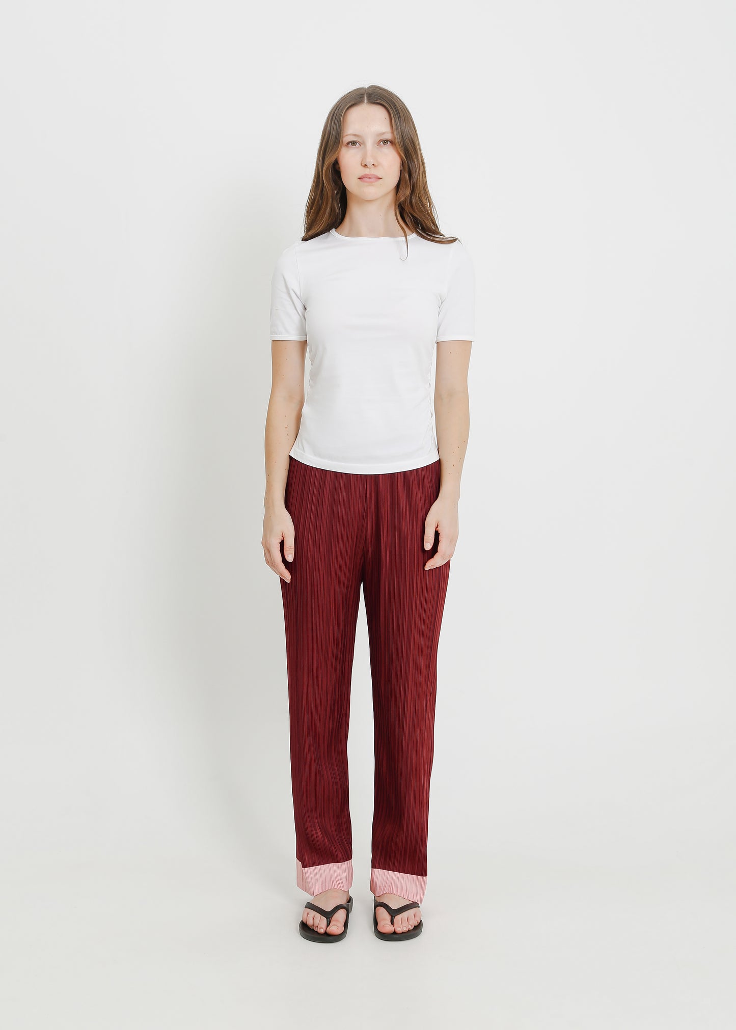 ROMEO PLEAT PANT / SANGRIA