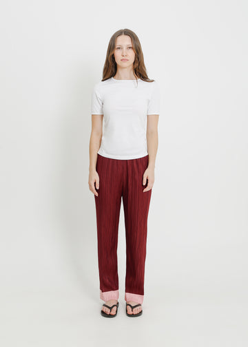 ROMEO PLEAT PANT / SANGRIA