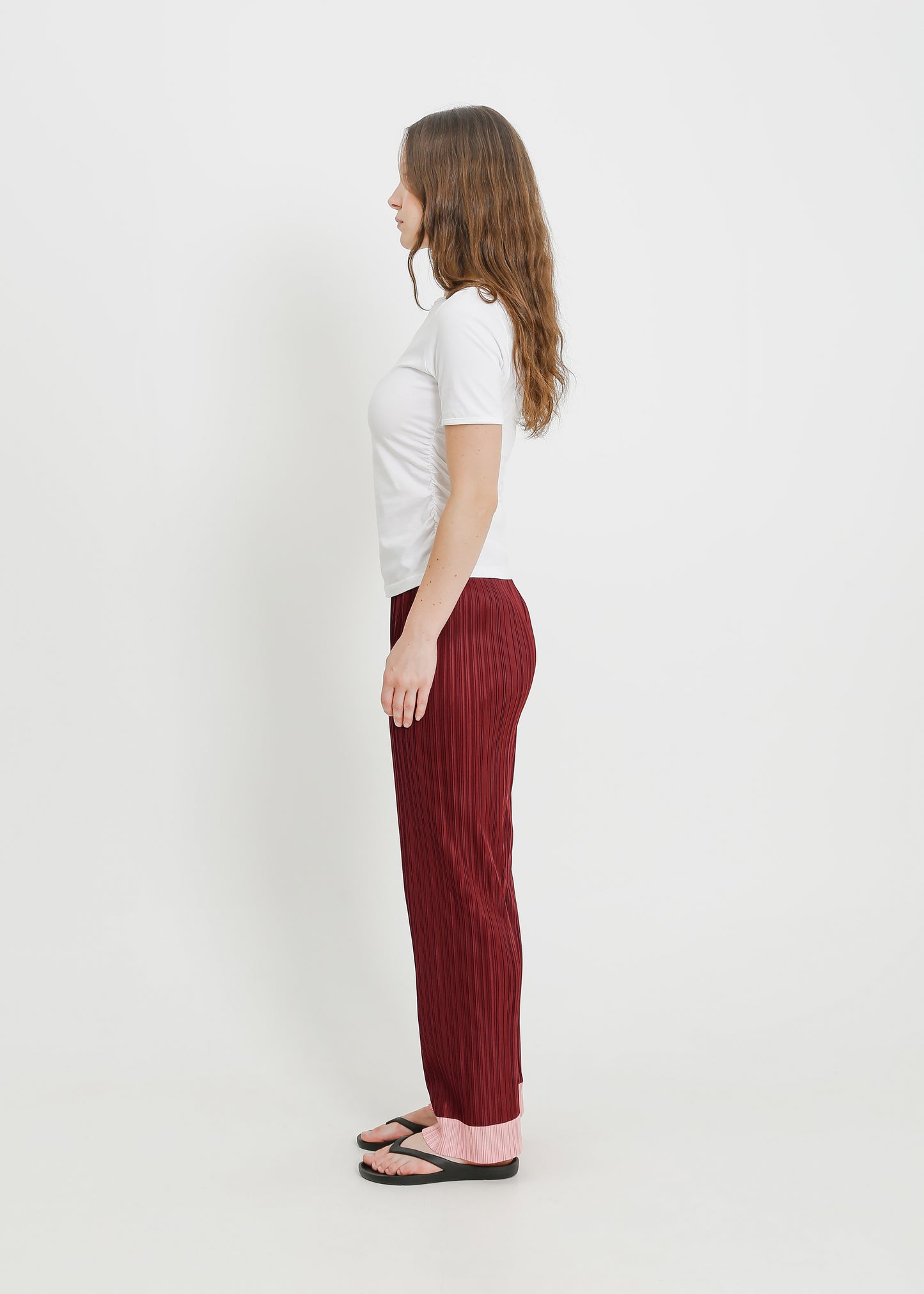 ROMEO PLEAT PANT / SANGRIA