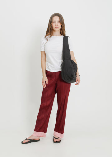 ROMEO PLEAT PANT / SANGRIA