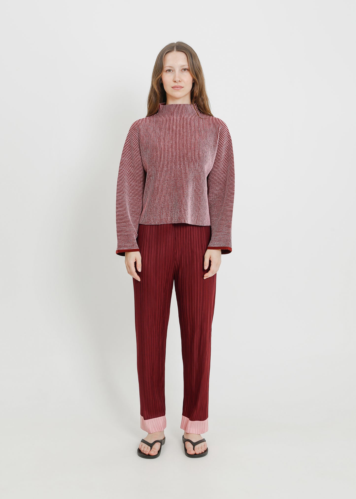 BONNIE KNIT SWEAT / SANGRIA-PINK