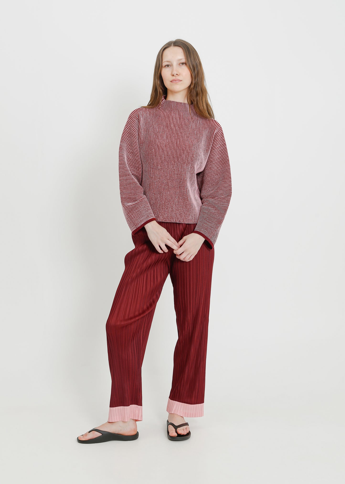 BONNIE KNIT SWEAT / SANGRIA-PINK