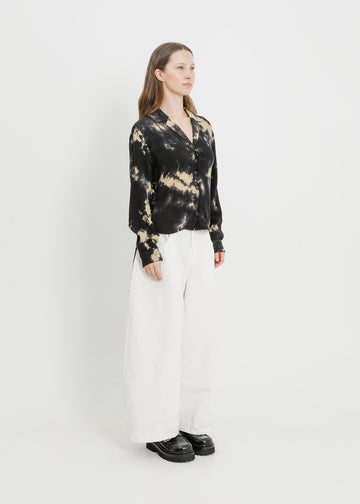 CARLOW BLOUSE / INK-BEIGE