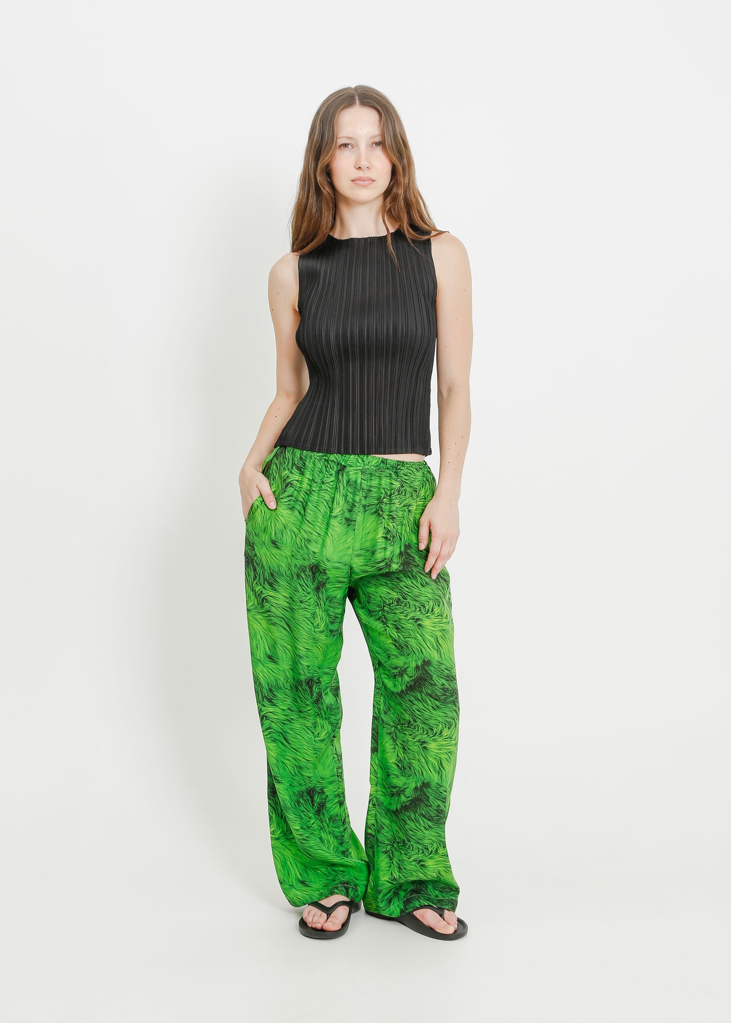 VENICE PANT / GREEN FUR