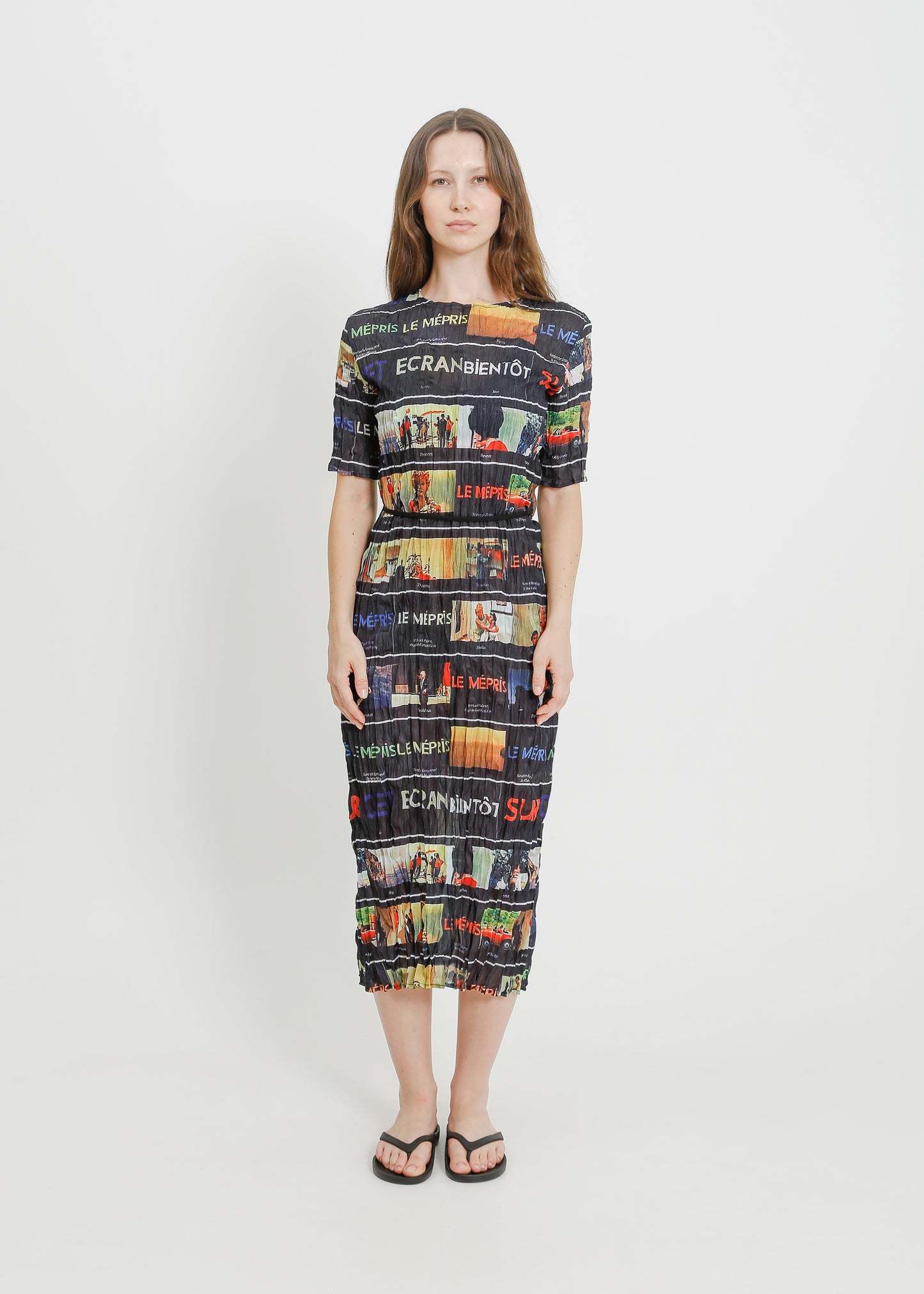 TIA PLEAT DRESS / MULTI