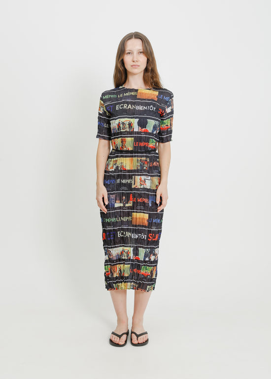 TIA PLEAT DRESS / MULTI