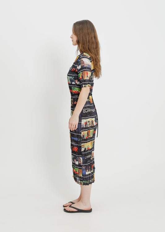 TIA PLEAT DRESS / MULTI