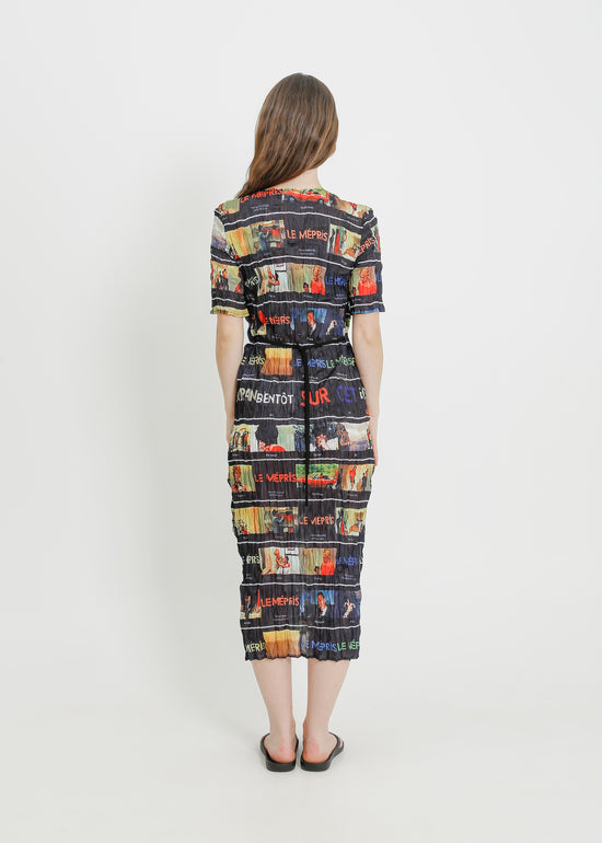 TIA PLEAT DRESS / MULTI