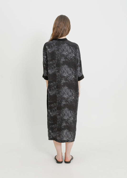 PHOEBE DRESS / BLACK FUR