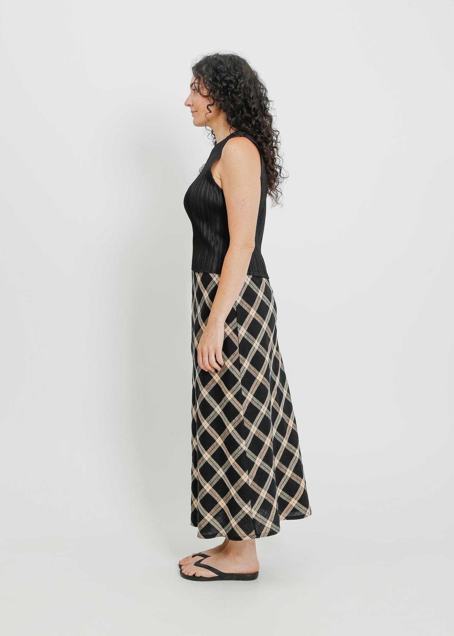 LORINE SKIRT / BLACK-MULTI