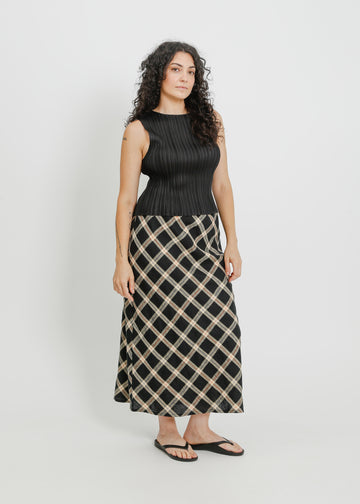 LORINE SKIRT / BLACK-MULTI