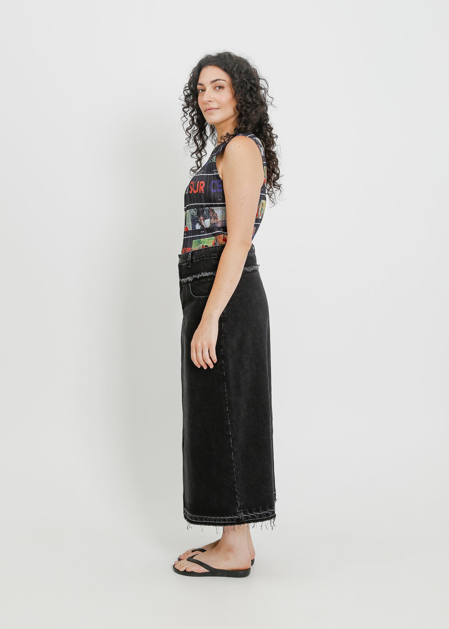 INDIO DENIM SKIRT / BLACK