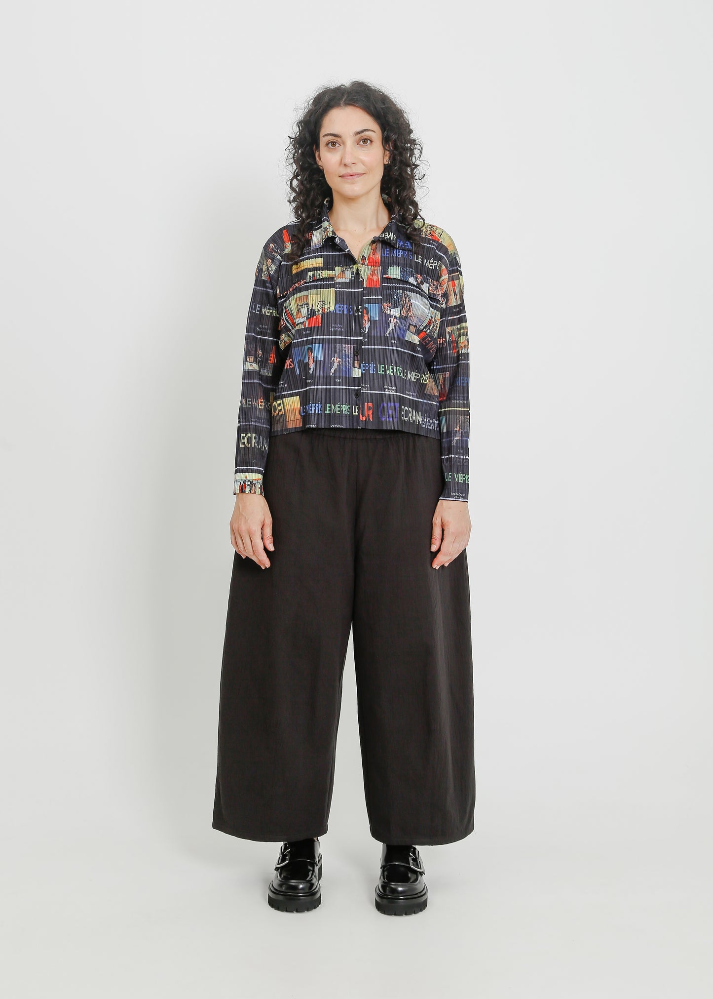 SHANNON PLEAT SHIRT / MULTI