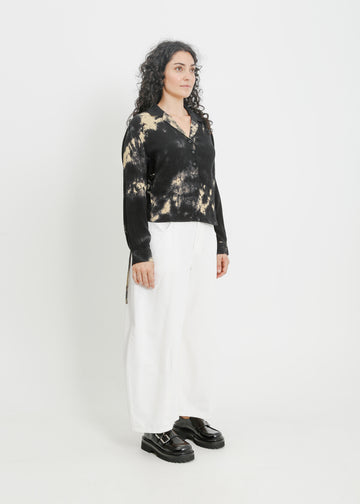 CARLOW BLOUSE / INK-BEIGE