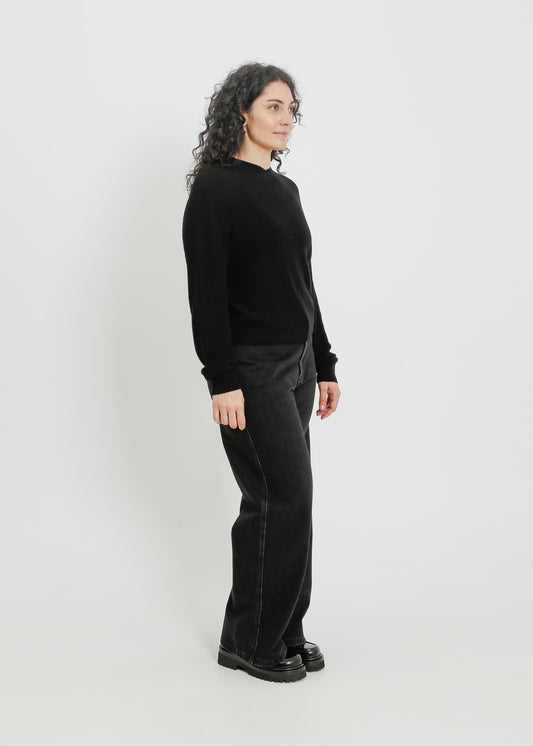 MAINE KNIT TOP / BLACK