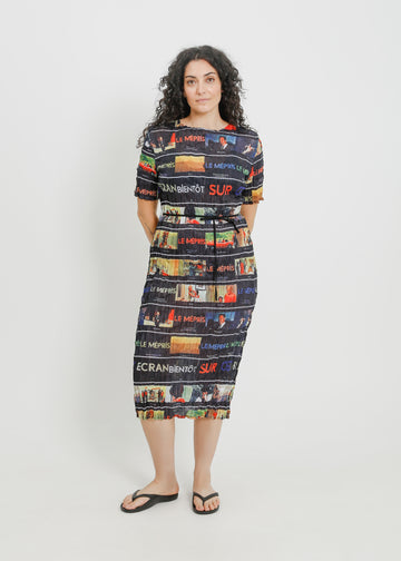 TIA PLEAT DRESS / MULTI