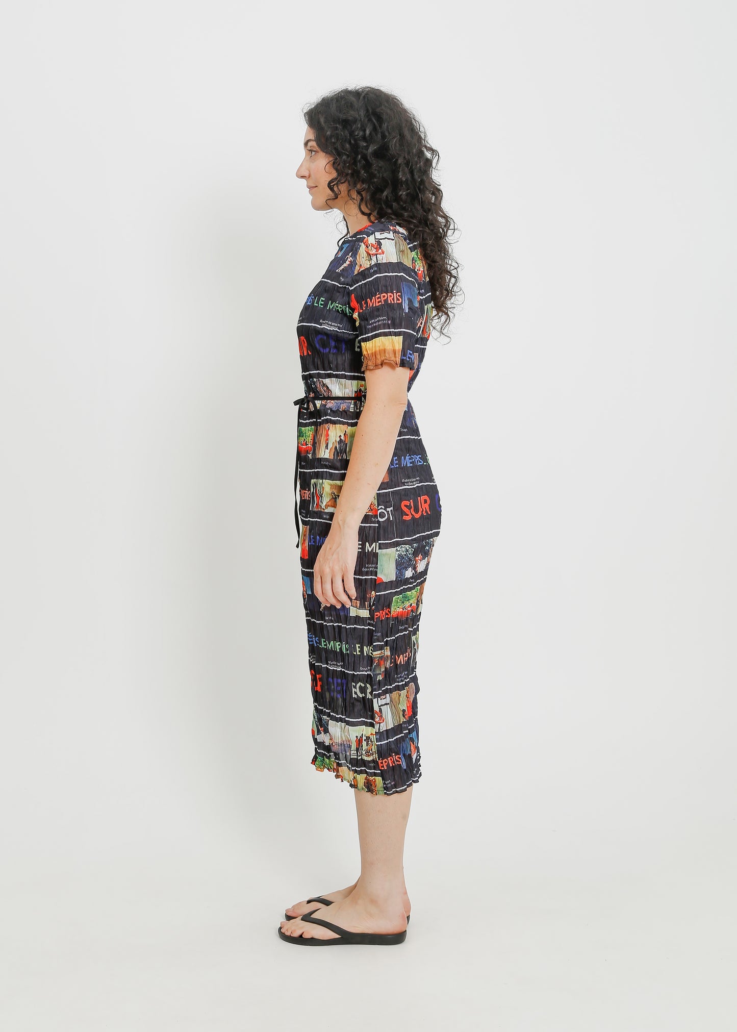 TIA PLEAT DRESS / MULTI