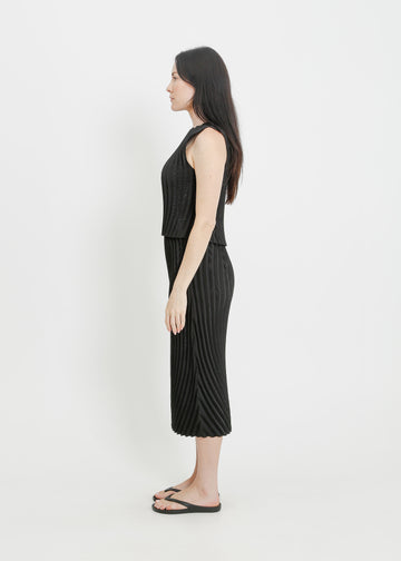 BRYCE PLEAT SKIRT / BLACK