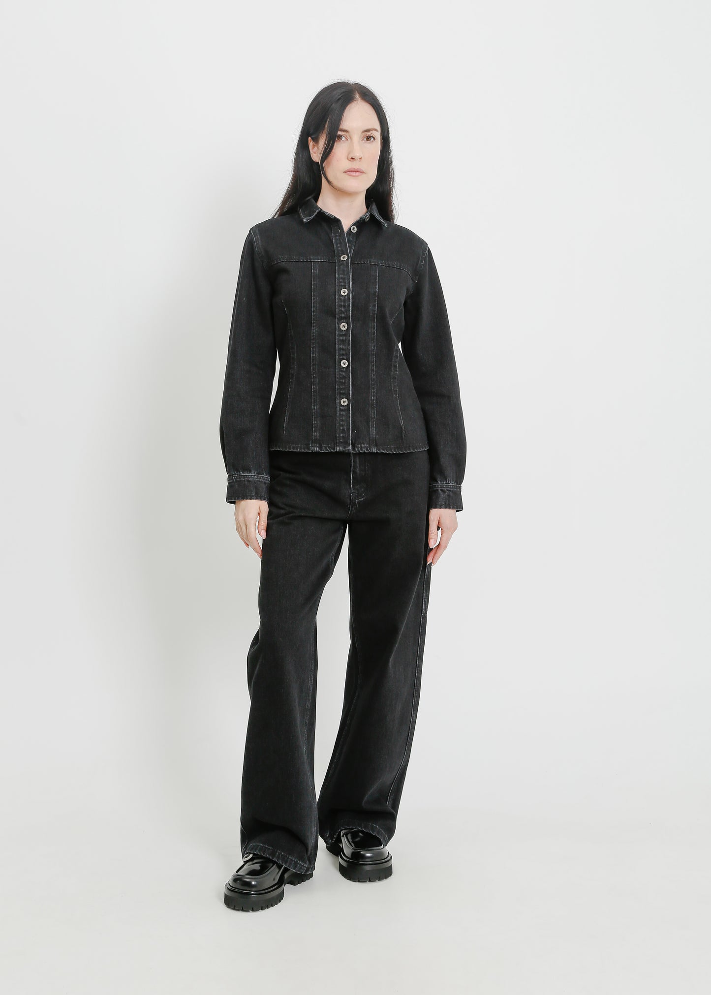 BELIZE DENIM SHIRT / BLACK