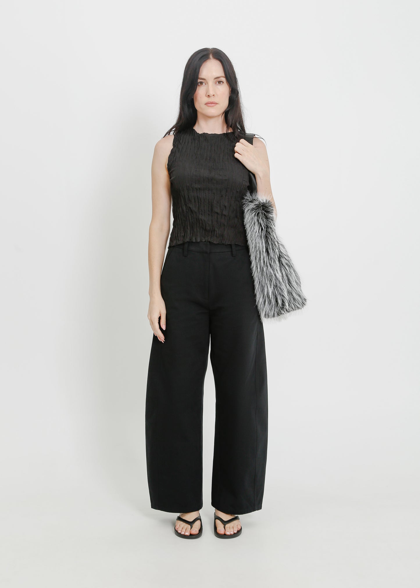 TEMIN FUR TOTE / BLACK-WHITE FUR