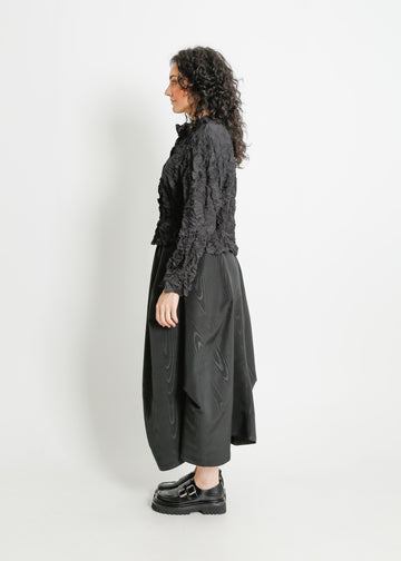 LULU PLEAT JACKET / BLACK