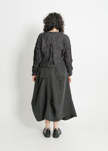 LULU PLEAT JACKET / BLACK