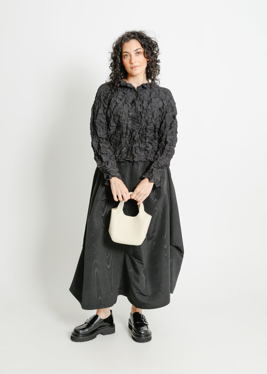 LULU PLEAT JACKET / BLACK