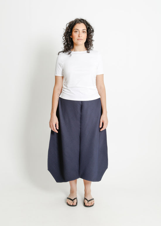 CHET PLEAT SKIRT / NAVY