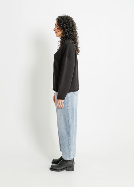 RAVENNA KNIT SWEAT / BLACK