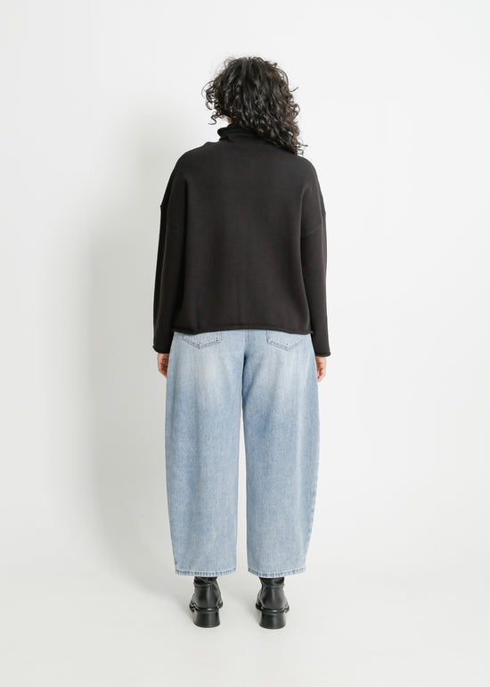 RAVENNA KNIT SWEAT / BLACK