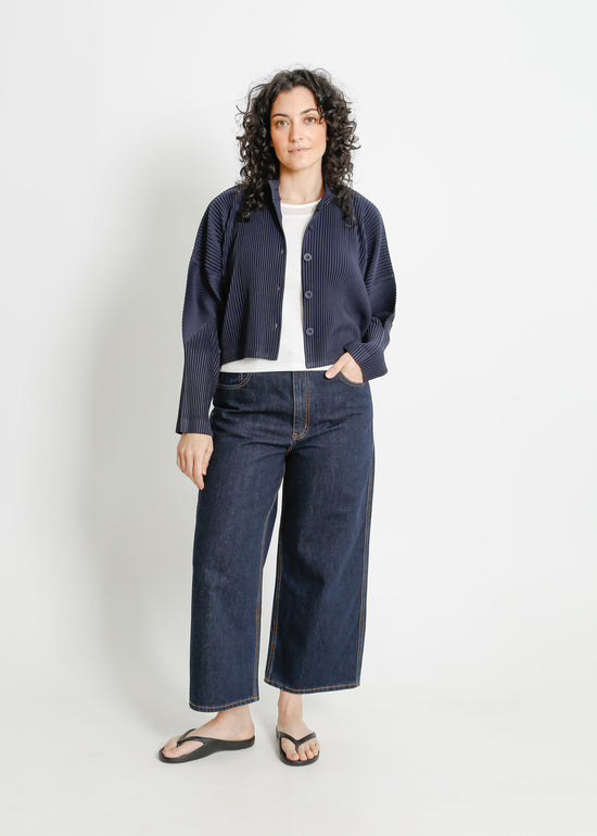 MADDY PLEAT JACKET / NAVY