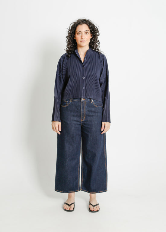 MADDY PLEAT JACKET / NAVY