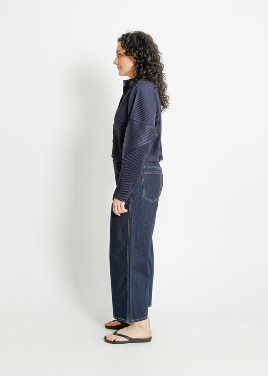 MADDY PLEAT JACKET / NAVY