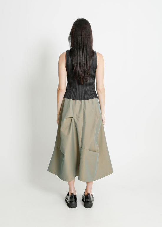 NORA SKIRT / KHAKI SHOT