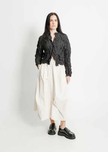 LULU PLEAT JACKET / BLACK