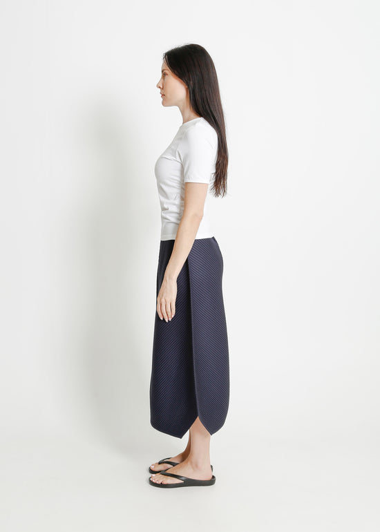 CHET PLEAT SKIRT / NAVY