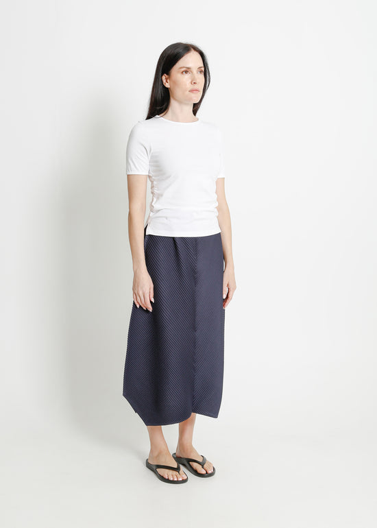 CHET PLEAT SKIRT / NAVY