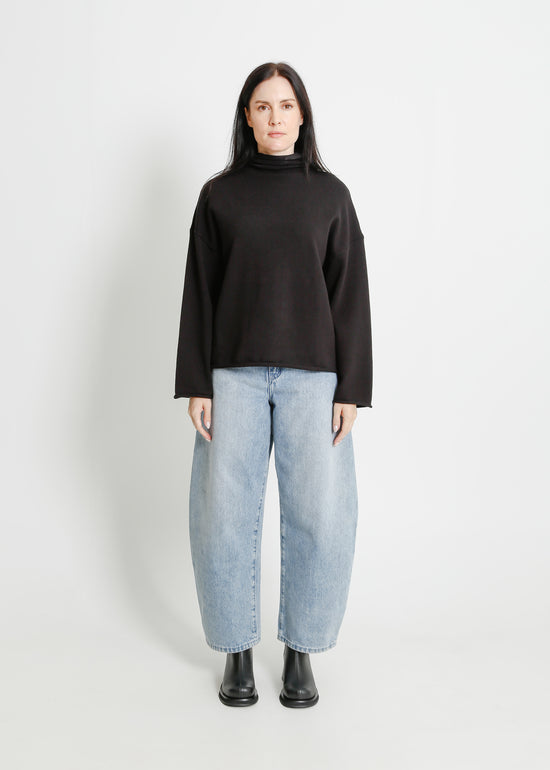 RAVENNA KNIT SWEAT / BLACK