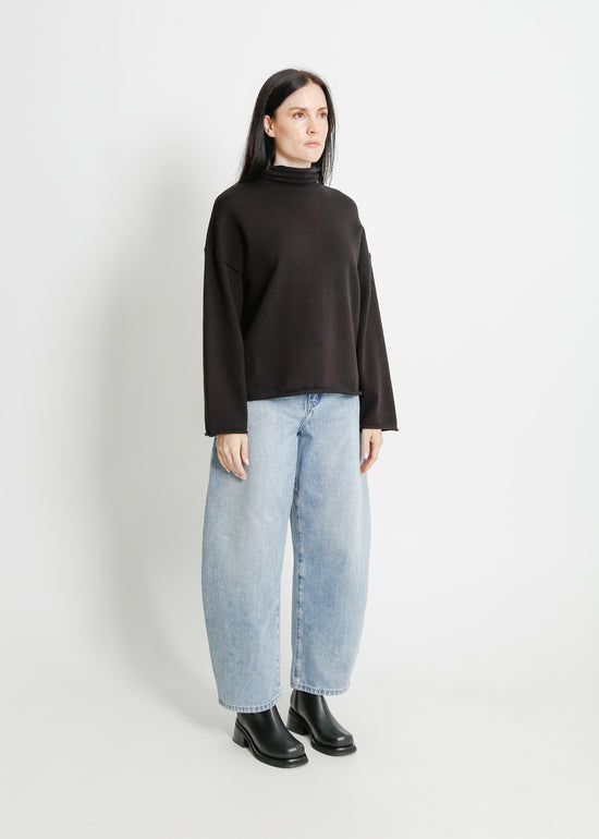 RAVENNA KNIT SWEAT / BLACK