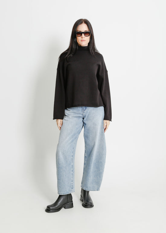 RAVENNA KNIT SWEAT / BLACK