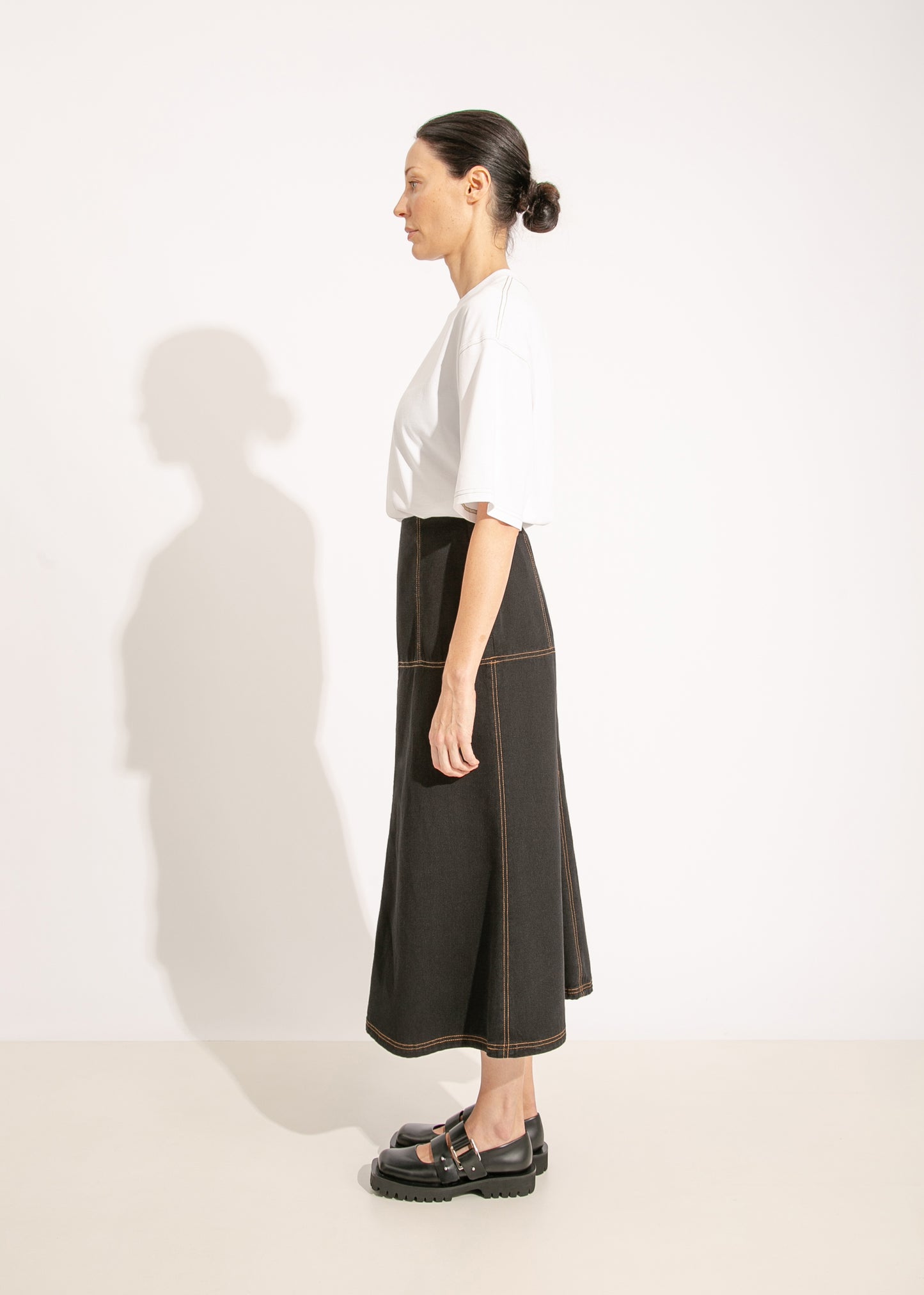 W24 | ATHENA DENIM SKIRT / BLACK