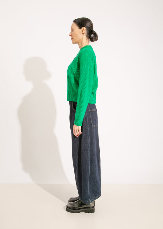 W24 | LENNY KNIT SWEAT / GREEN