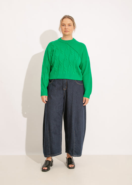 W24 | LENNY KNIT SWEAT / GREEN