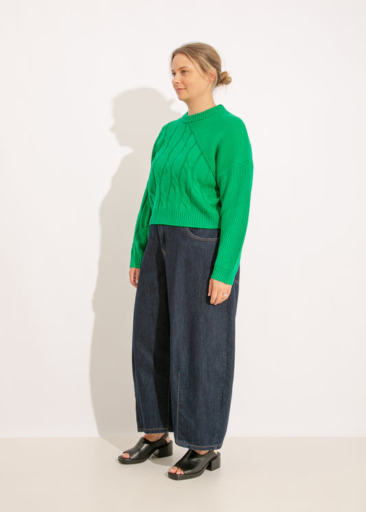 W24 | LENNY KNIT SWEAT / GREEN