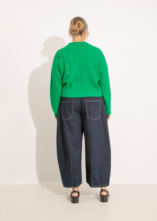 W24 | LENNY KNIT SWEAT / GREEN