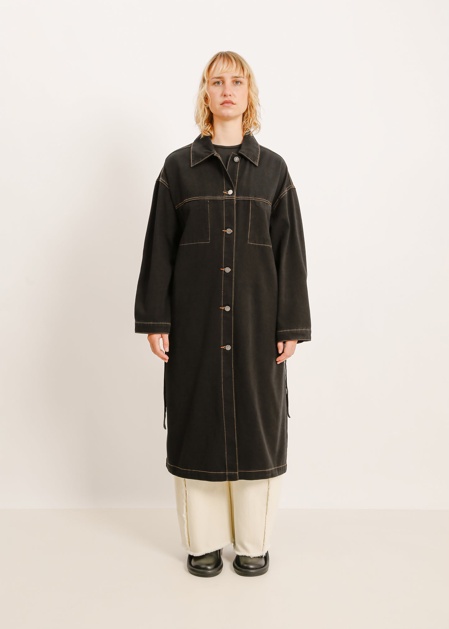 W24 | CRUZ DENIM TRENCH / BLACK