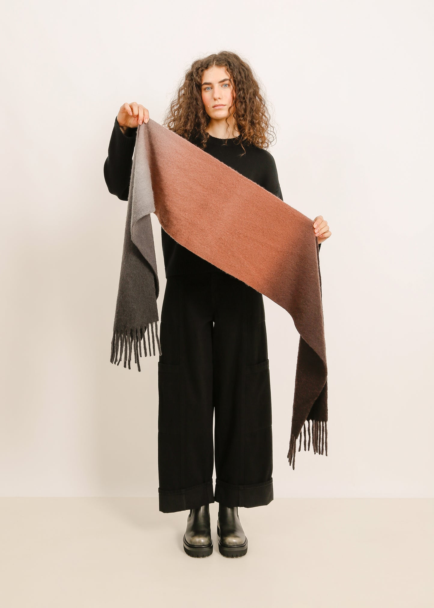 W24 | CHARLIE SCARF / MAUVE-CHARCOAL